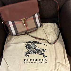 Burberry Macken Small House Check Derby Messenger Bag